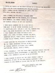 Walter Brown – In His Own Words